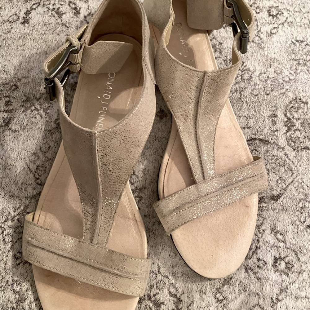 Women’s Donald Pliner t-strap sandals.